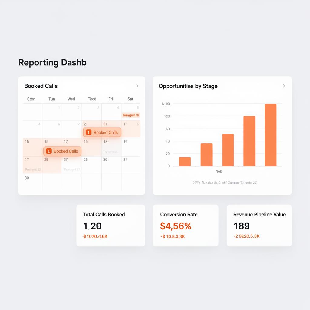 Booked call and opportunity reporting